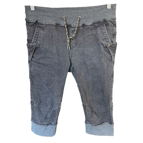 HT.A Primal Happy Trails Cropped Cargo Pant XL Gray Harem Grunge Cycling Offroad - Picture 1 of 9